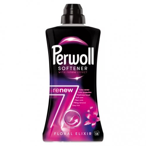 Perwoll Floral Elixir textilöblítő koncentrátum, univerzális, 58 mosás, 1,160 L 1.16 liter akciók, árösszehasonlítás, bevásárlólista