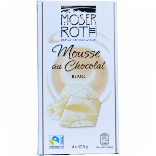 MOSER ROTH töltött csokoládé, fehércsoki mousse 5*37,5g 0.15 kilogramm ...
